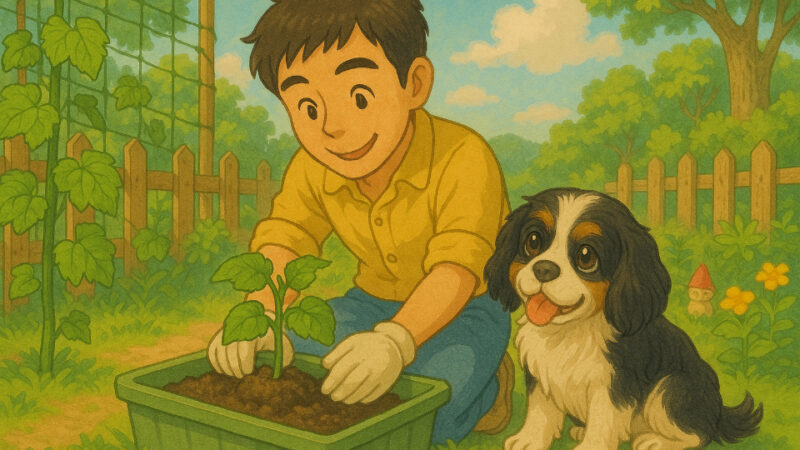 めっちゃショックです！　先日植えたゴーヤがしんなり💦
