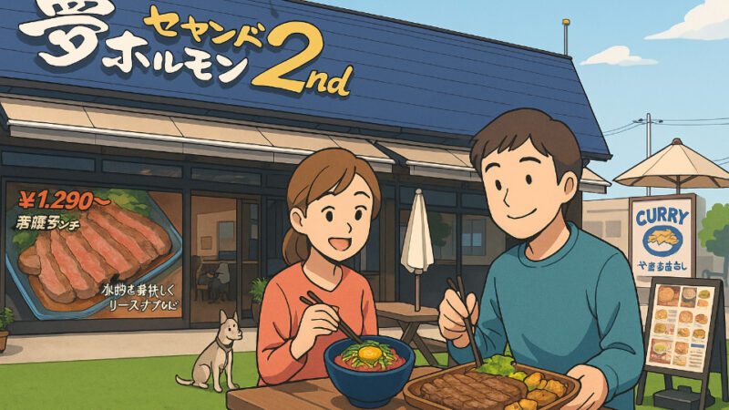 お肉がっつり！　淡路島でおしゃれな店舗、ワンコOK　「夢ホルモン 2nd」さん　おススメです