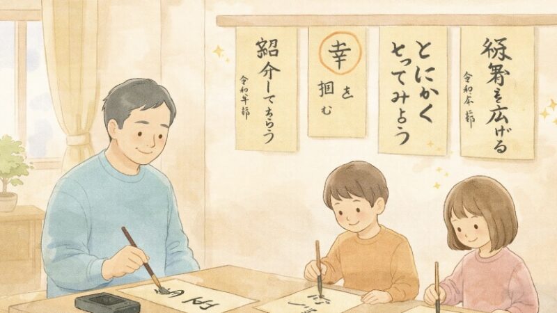 すえひろでんきの仕事はじめ！　今年も書き初めからスタートです
