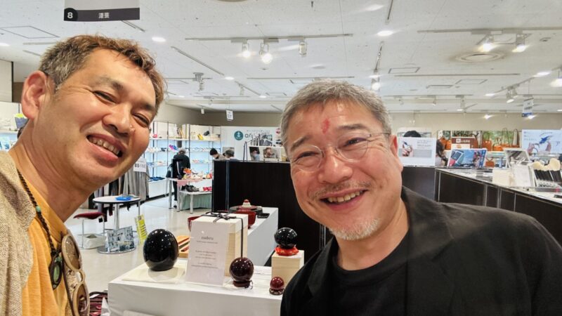 5年越しのリアルでご対面　やっとお会いできました　長浜の漆職人　渡辺久七商店の渡辺嘉久さん　