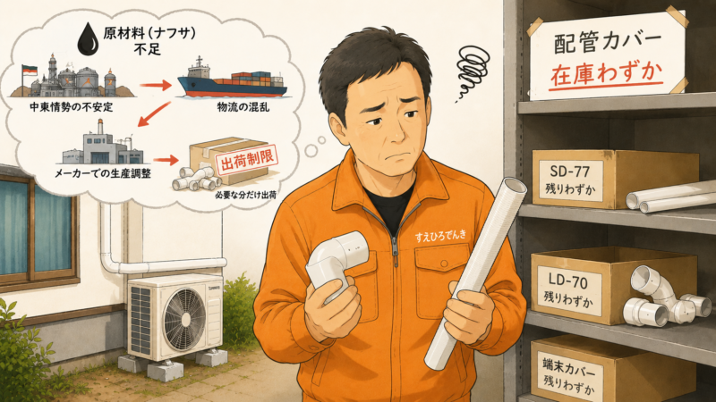 戦争停戦か！？　エアコンの部材も入ってくるかな　エアコン工事、最善を尽くします